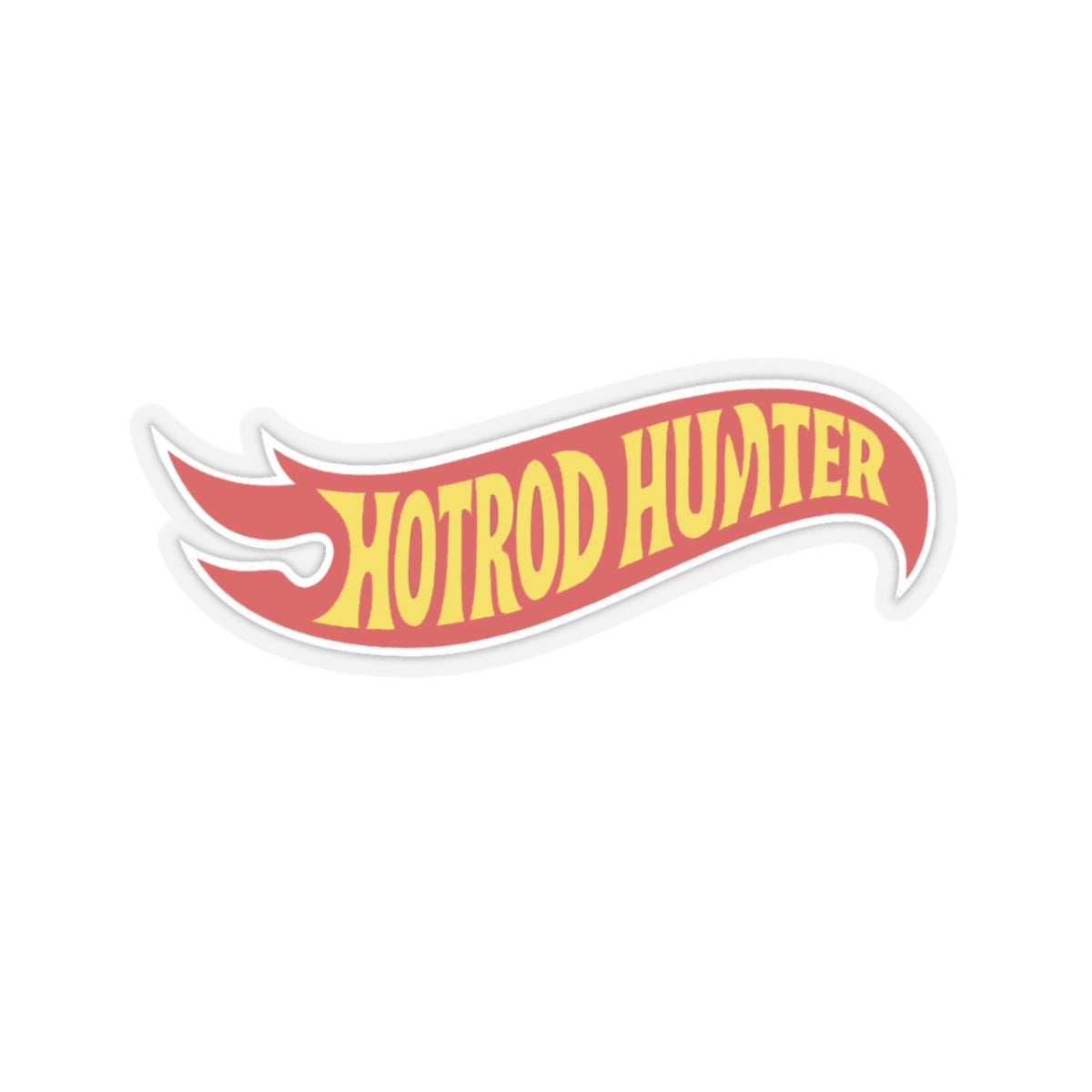 Hotrod Hunter Flame Transparent Sticker