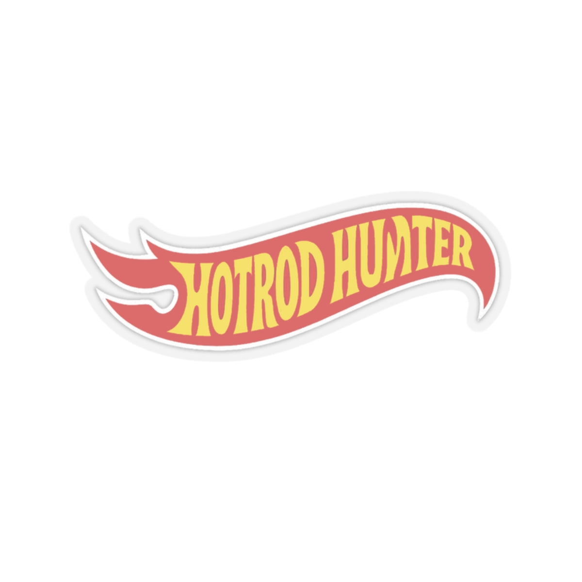 Hotrod Hunter Flame Transparent Sticker