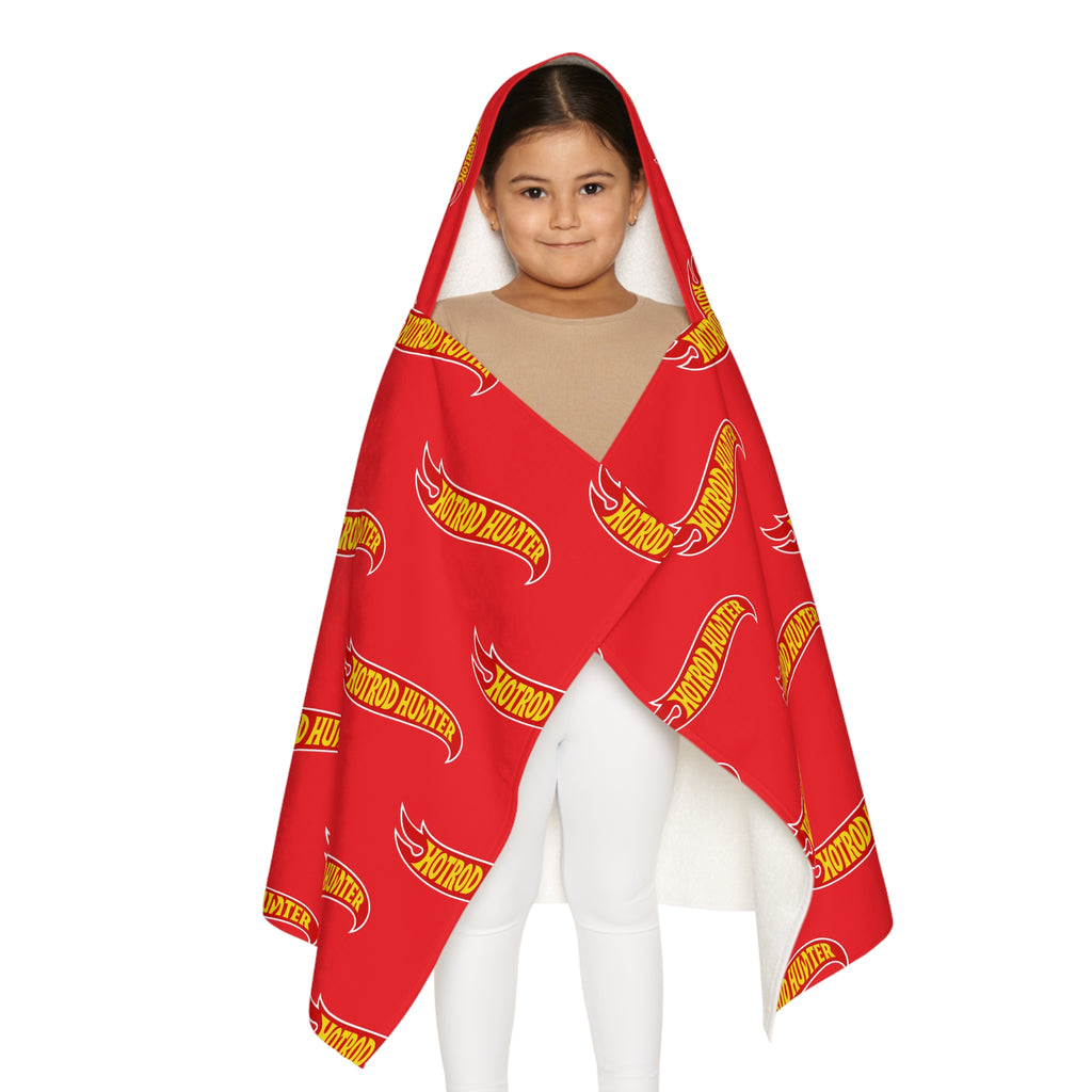 Hotrod Hunter Towel | Kids Swim Beach Towel with Hood | Red