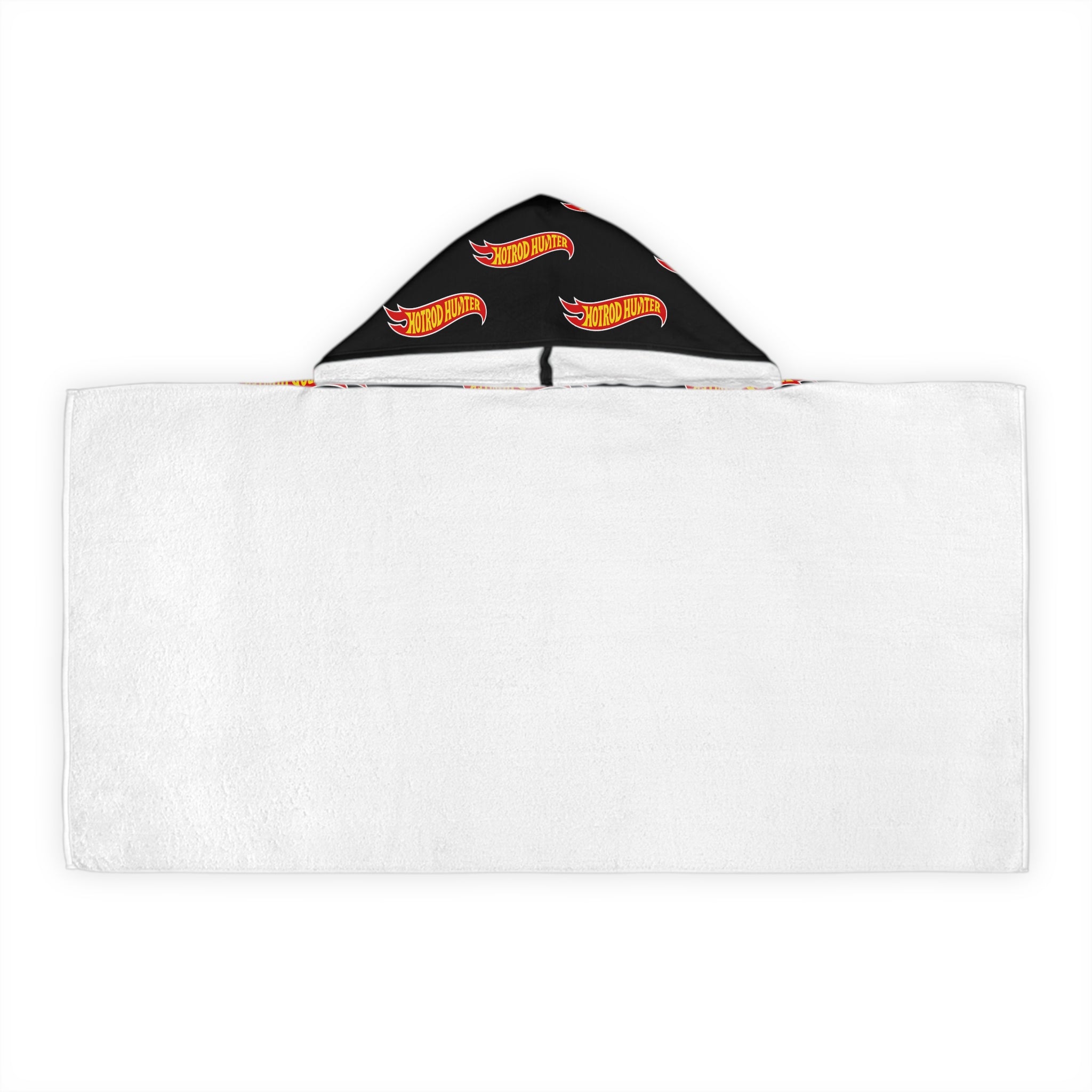 Hotrod Hunter Towel | Kids Swim Beach Towel with Hood | Black