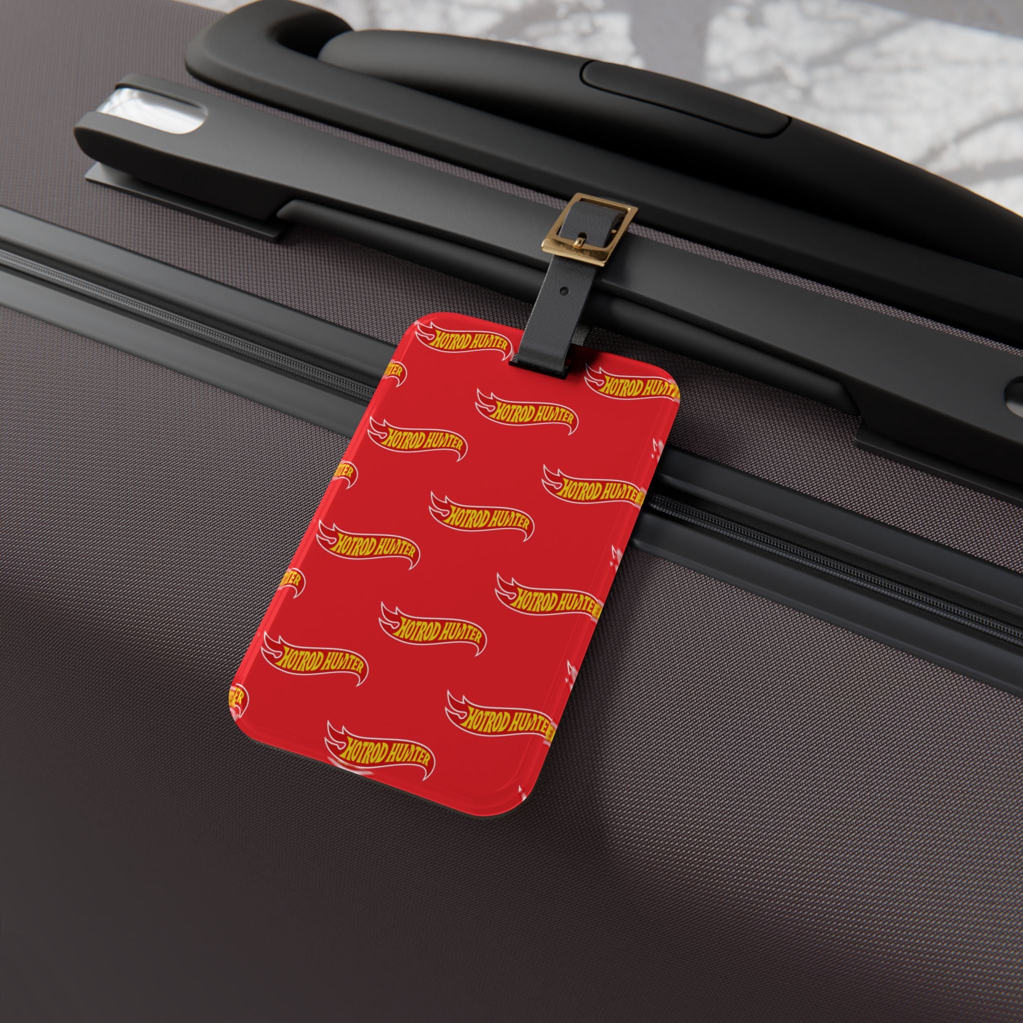 Hot Rod Hunter Pattern Luggage Tag