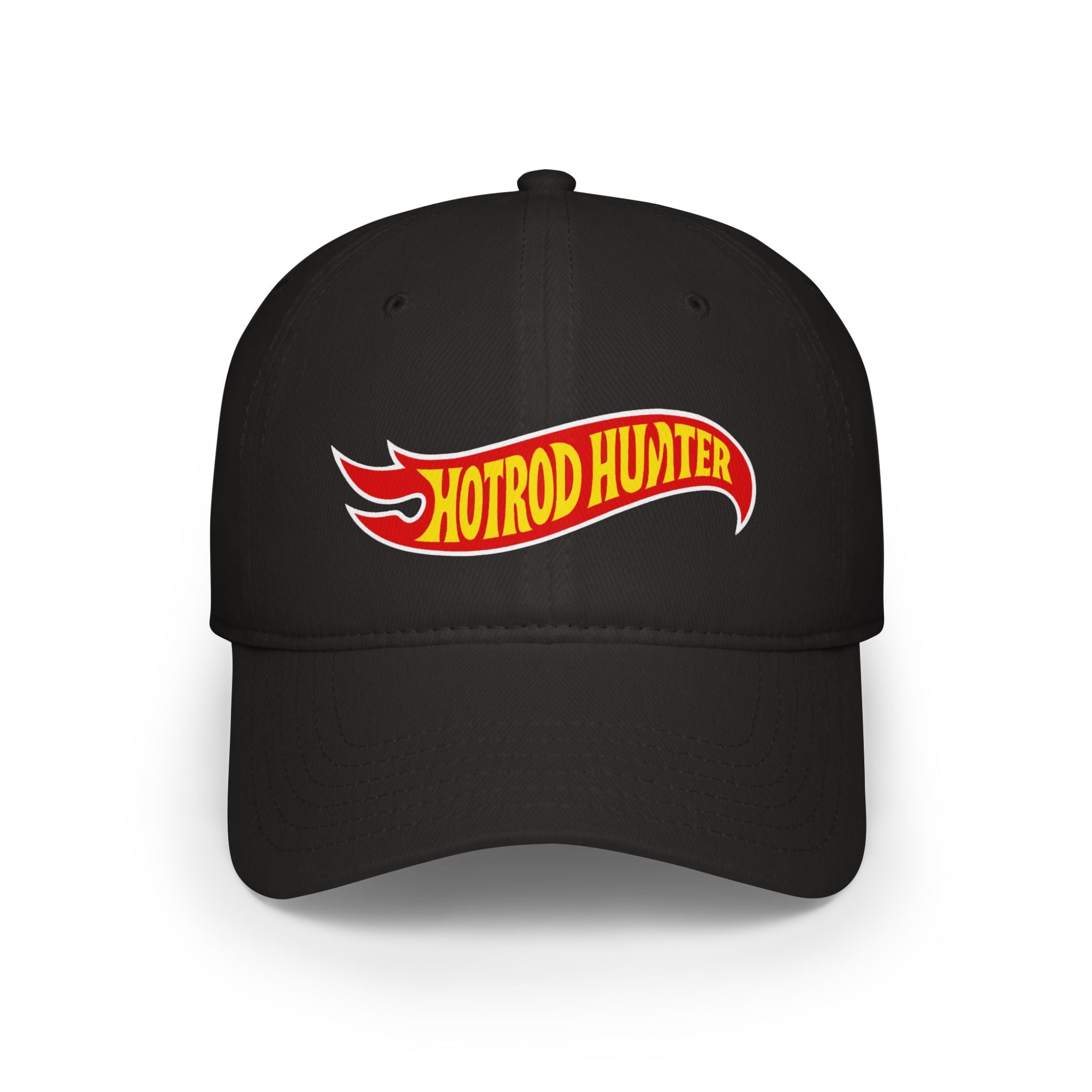 Hotrod Hunter Flame Logo Baseball Cap | Black