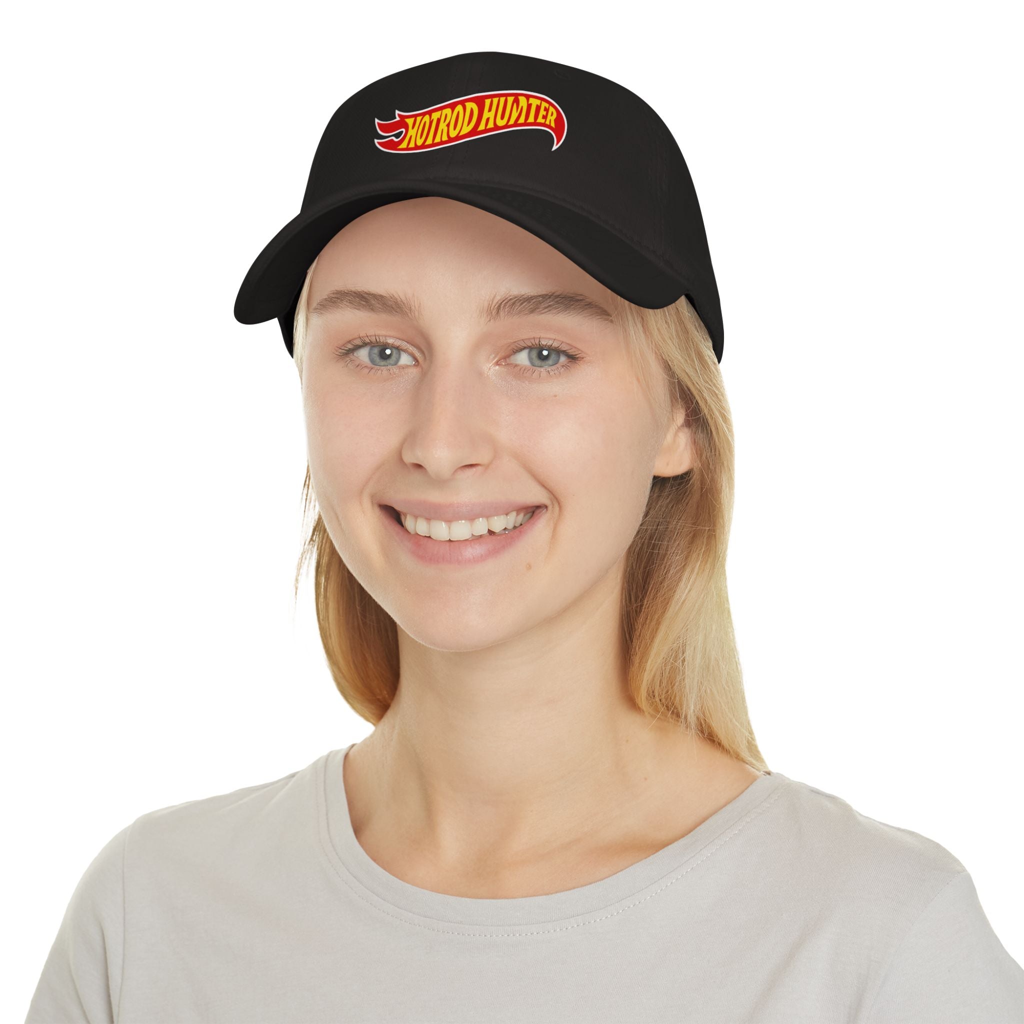 Hotrod Hunter Flame Logo Baseball Cap | Black