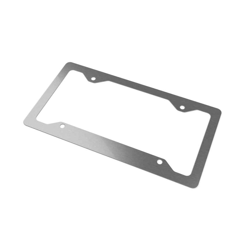 Hotrod Hunter Metal License Plate Frame | Stainless Steel