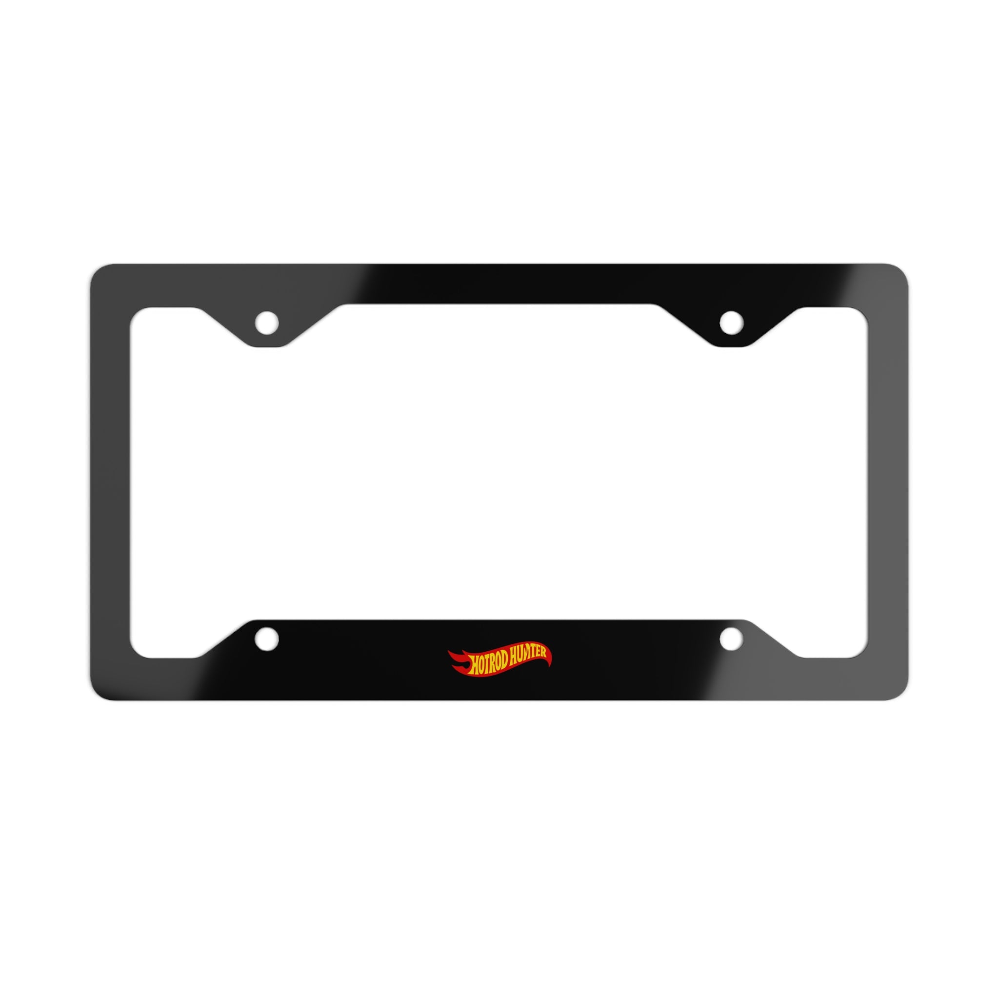 Hotrod Hunter Metal License Plate Frame | Stainless Steel